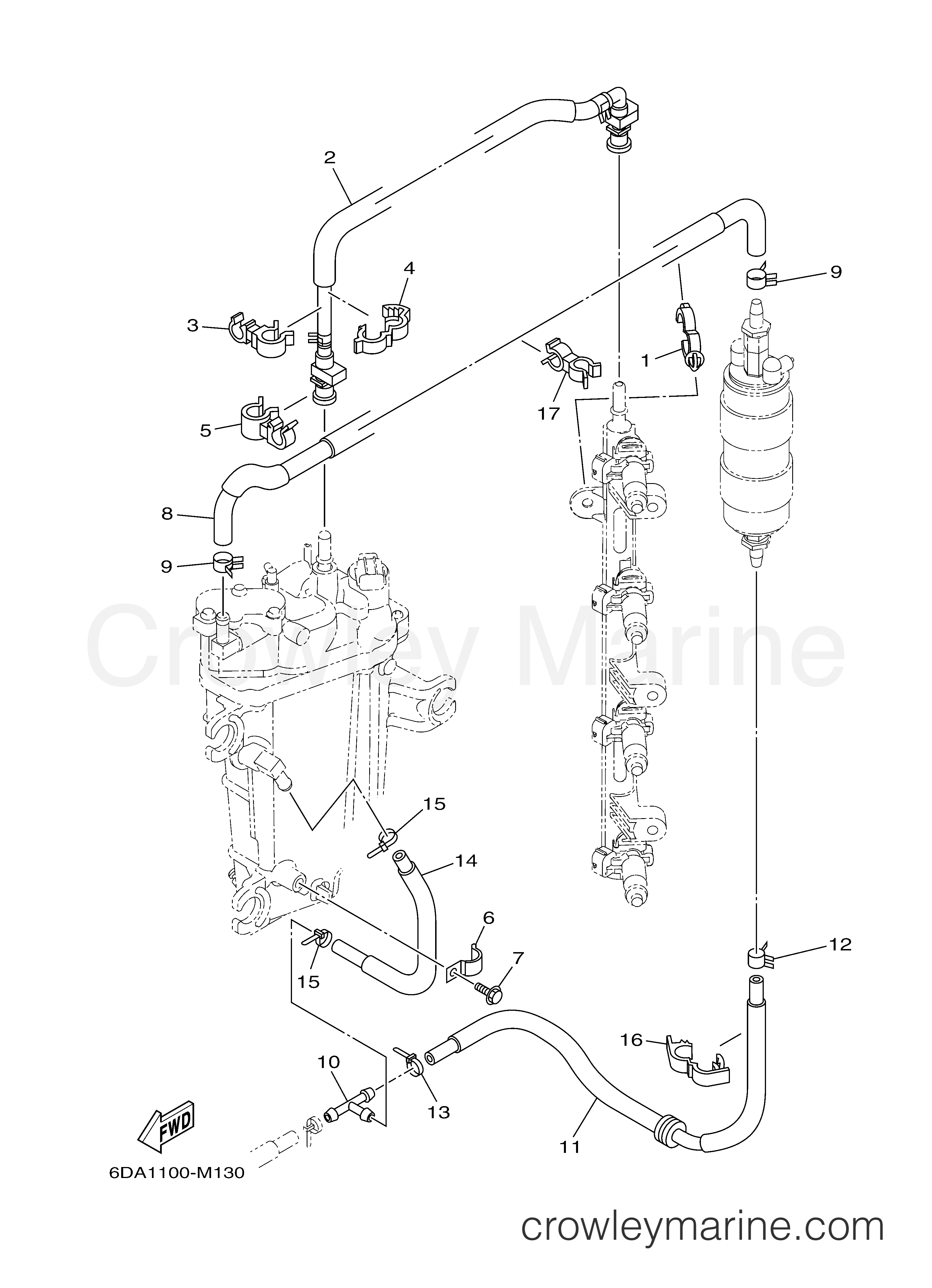 Yamaha Motors F200XCA - FUEL INJECTION PUMP 2