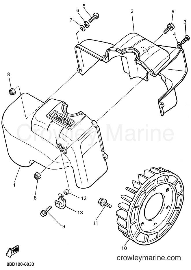 2004 Snowmobile BR250T - BR250T (8BDB) [010] - AIR SHROUD & FAN