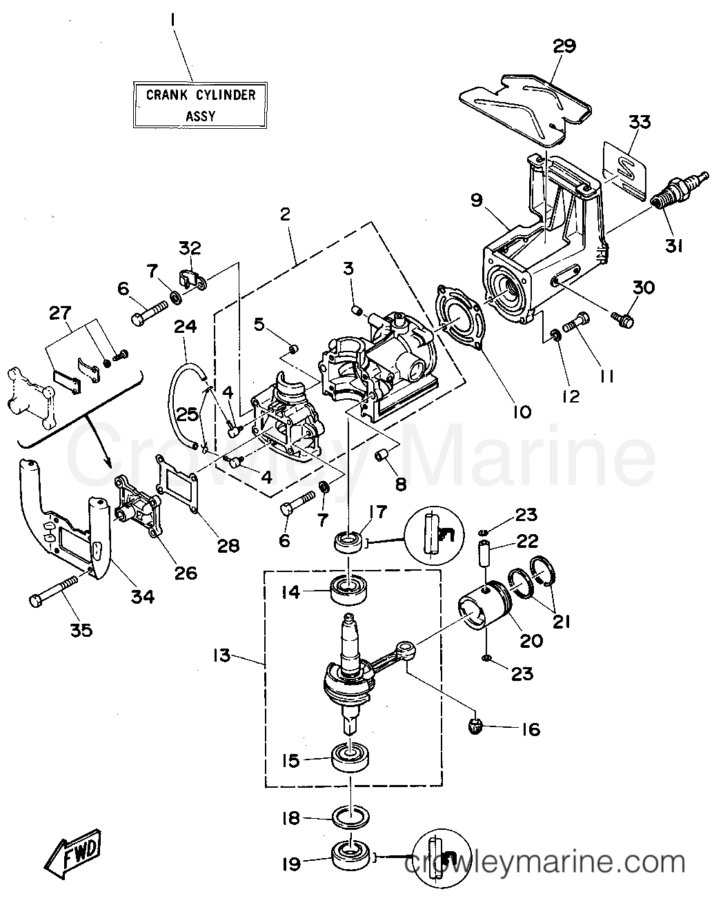 Yamaha Motors 2MSHS - CYLINDER CRANKCASE