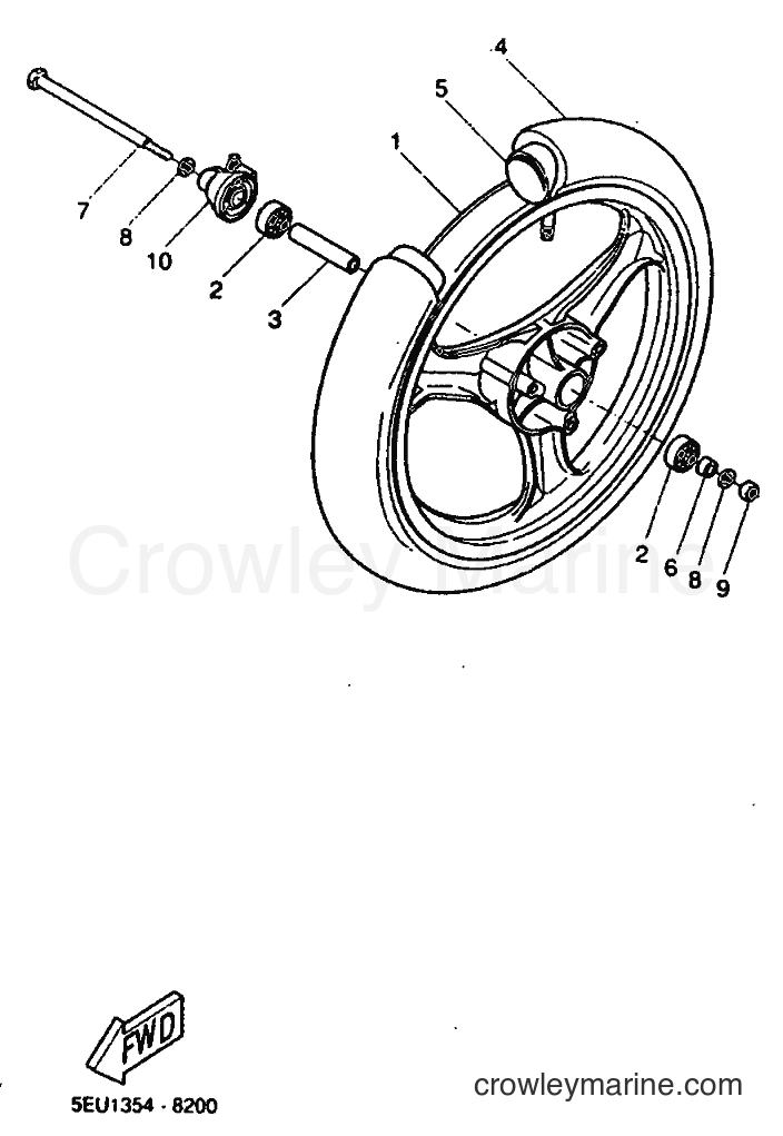1999 Scooter YH50 - YH50 (5JB2) [030] - FRONT WHEEL