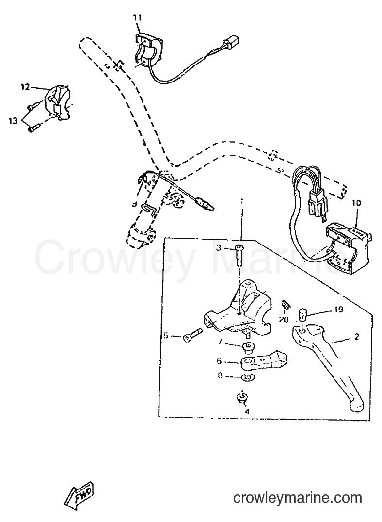 1996 Scooter CW50RS - CW50RS (4TD1) [999] - HANDLE SWITCH & LEVER