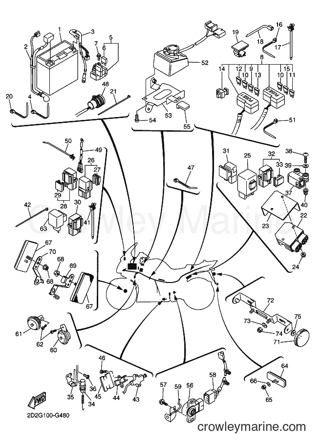 2008 Sport Bike FJR1300AS - FJR1300AS (2D2J) [010] - ELECTRICAL 2
