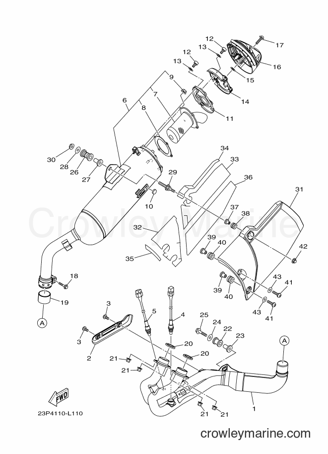 2012 Dirt Bike XT1200Z - XT1200Z (23P6) [010] - EXHAUST