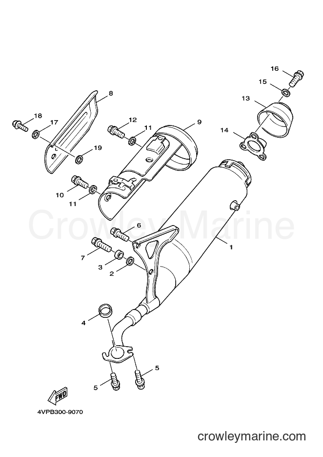 2001 Scooter YW100 - YW100 (4VPT) [010] - EXHAUST