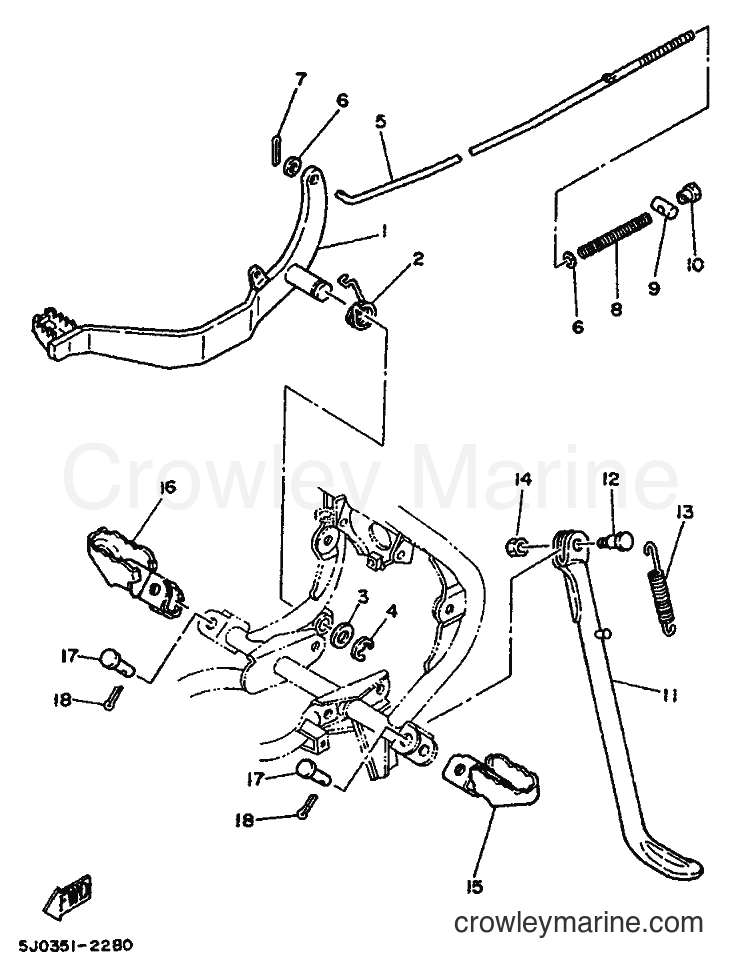 1992 Scooter DT50M - DT50M (4ET1) [999] - STAND & FOOTREST