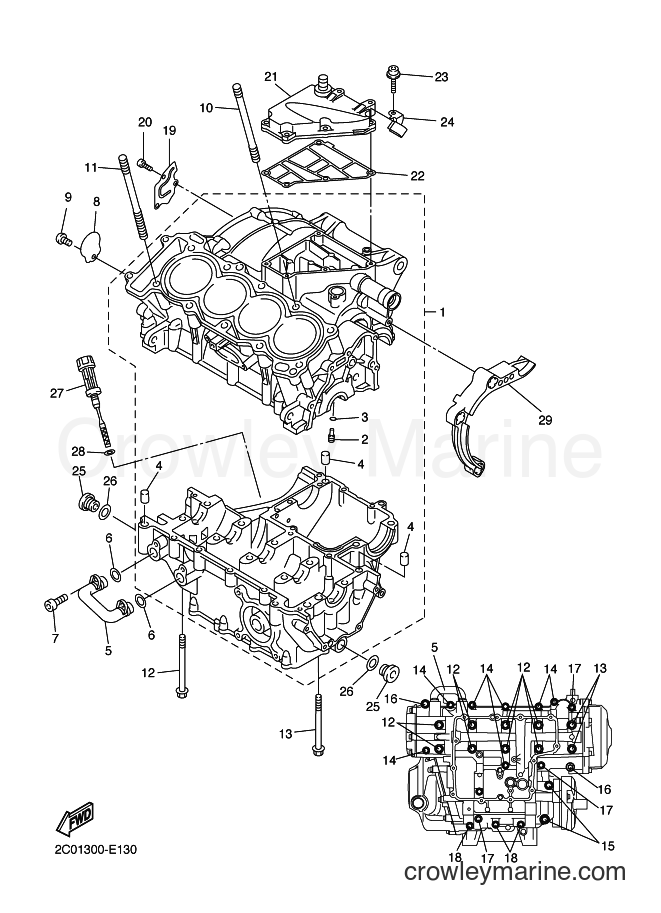 2006 Sport Bike YZF-R6 - YZF-R6 (2C01) [080] - CRANKCASE