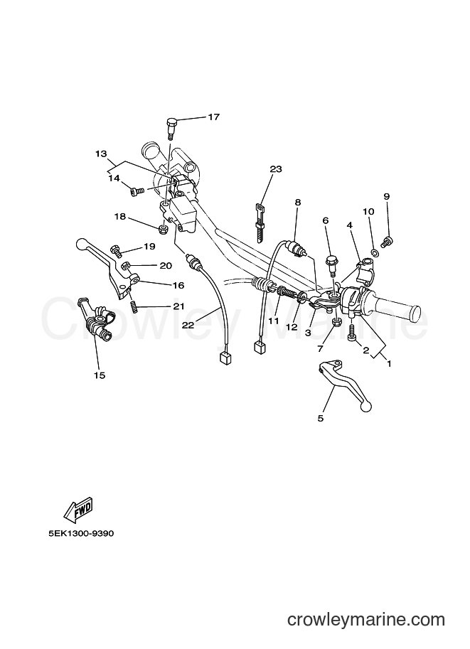 2001 Dirt Bike TW125 - TW125 (5EK5) [100] - HANDLE SWITCH & LEVER