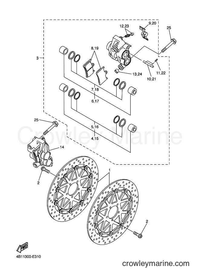 2006 Sport Bike YZF-R1S - YZF-R1S (4B12) [020] - FRONT BRAKE CALIPER