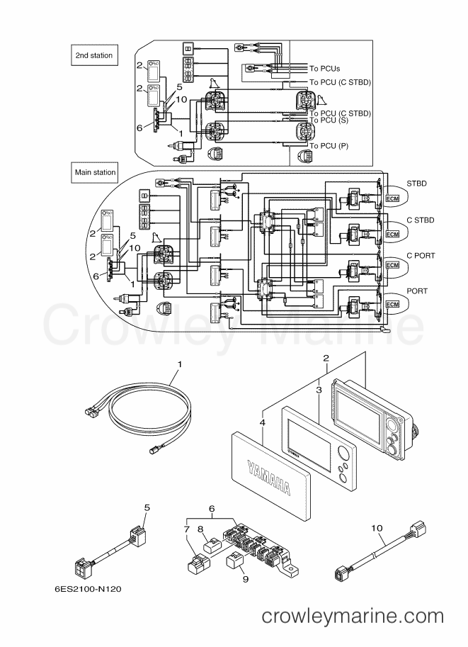 Yamaha Motors JOYSTICK (TWIN-2F) (6ES2) [040] - MULTI DISPLAY (QUAD)