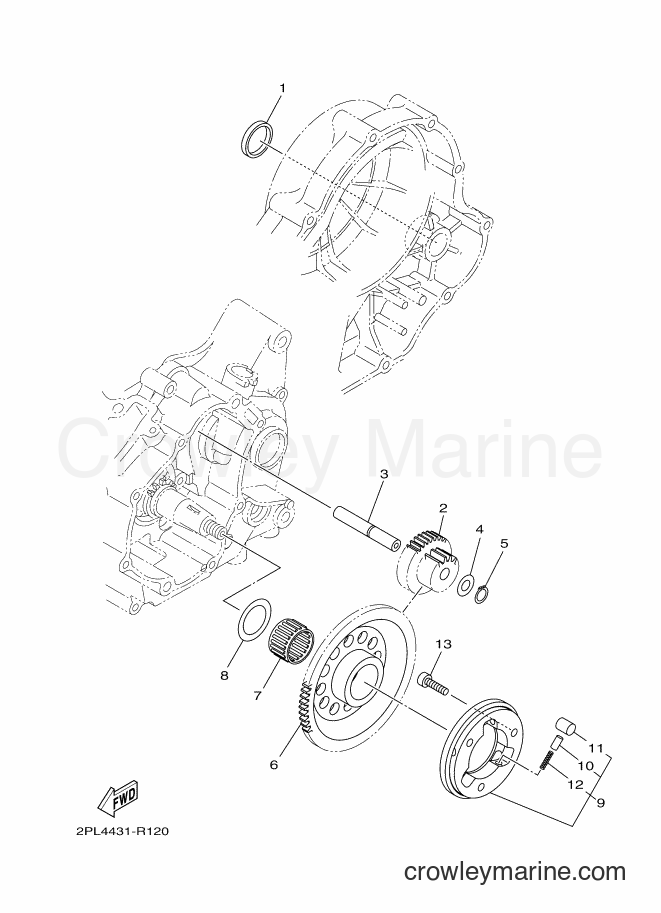 Yamaha Motors YZF-R15 (2PL5) [010] - STARTER CLUTCH