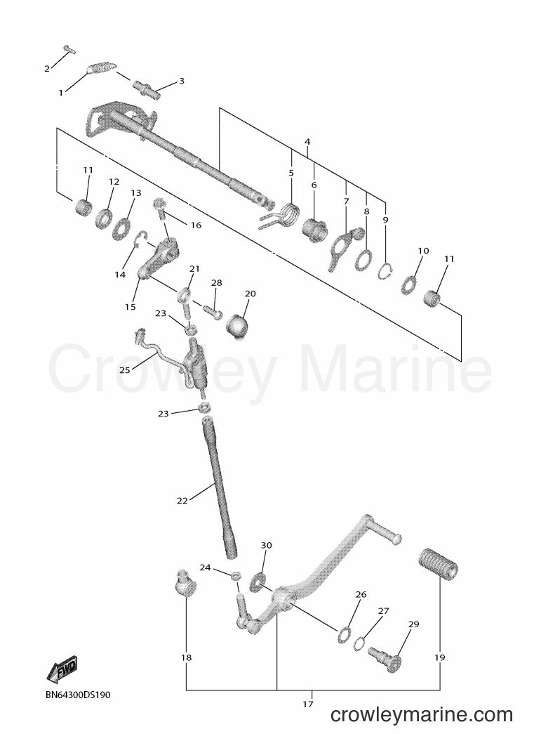 2017 Sport Bike YZF600 - YZF600 (BN64) [060] - SHIFT SHAFT