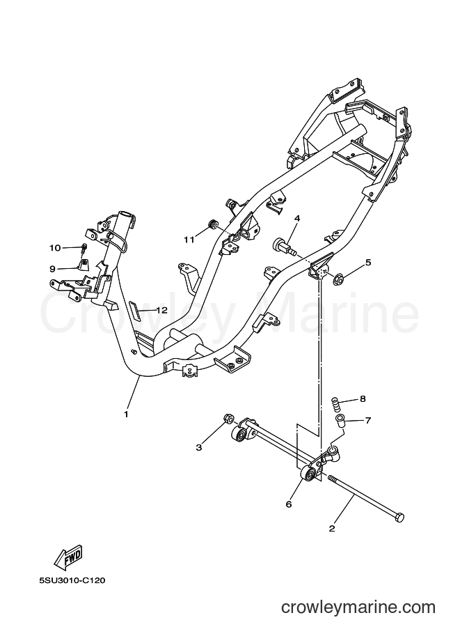 2004 Scooter CV50R - CV50R (5SU3) [010] - フレーム