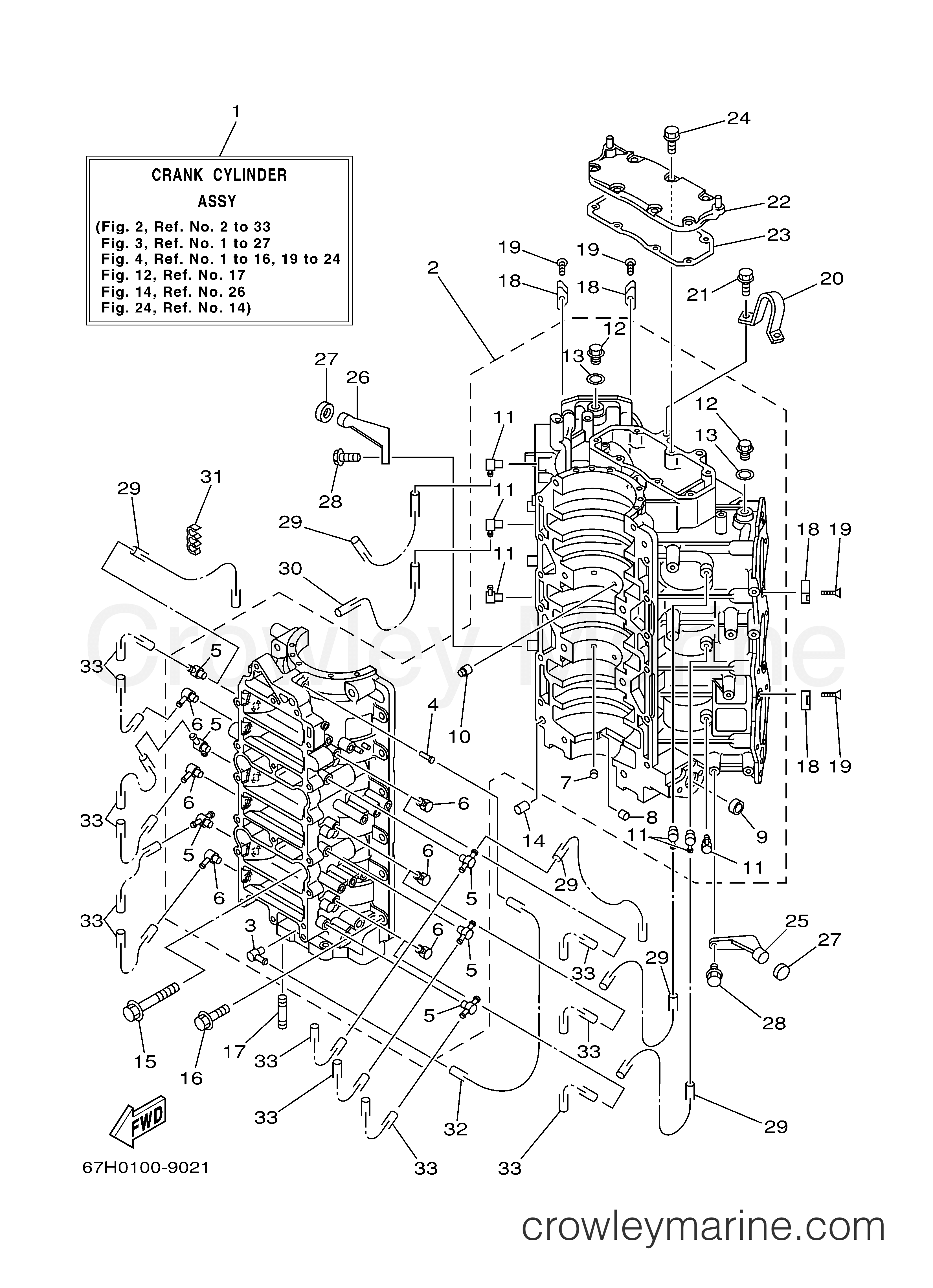 Yamaha Motors VX150TLRZ - CYLINDER CRANKCASE