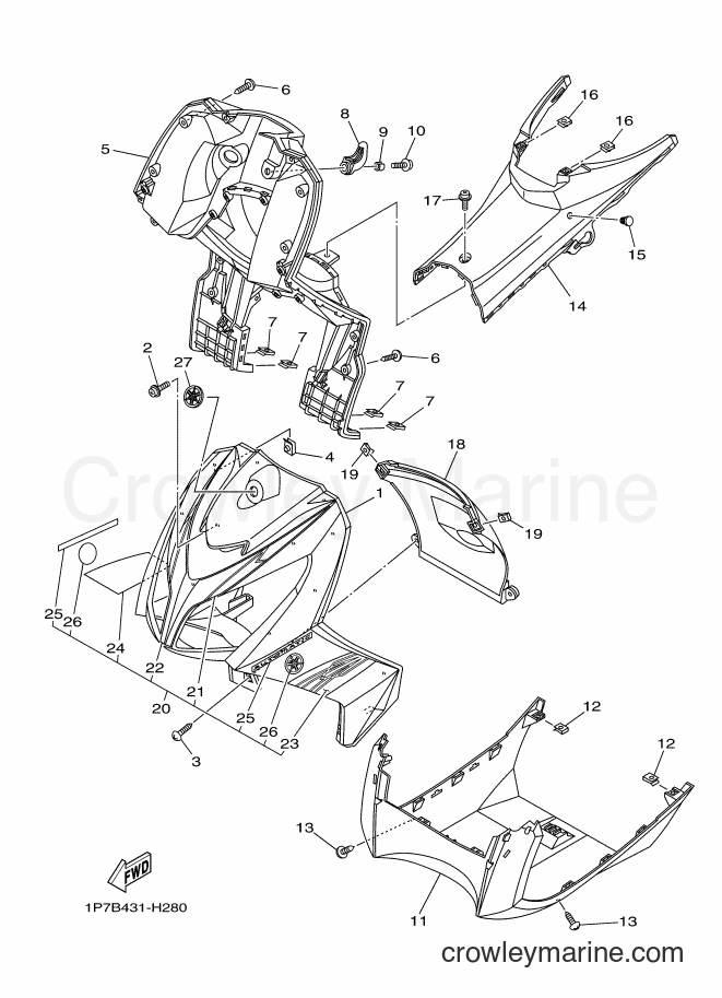 2009 Scooter AT115 - AT115 (1P7B) [010] - LEG SHIELD