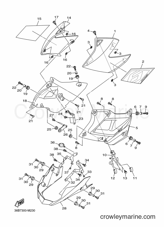 Yamaha Motors XJ6NA (36BB) [010] - SIDE COVER 2