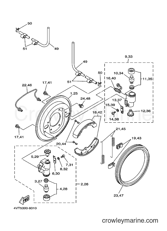 1999 ATV YFM350U - YFM350U (4VT5) [020] - FRONT BRAKE