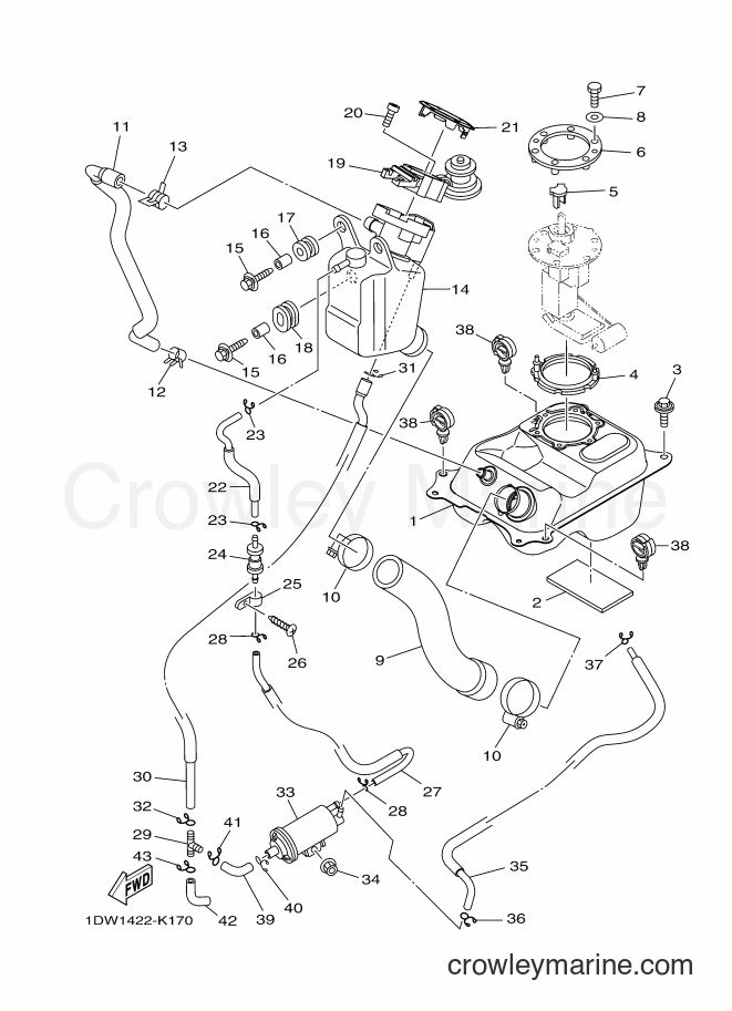 2012 Scooter XC100N - XC100N (1DW2) [010] - FUEL TANK