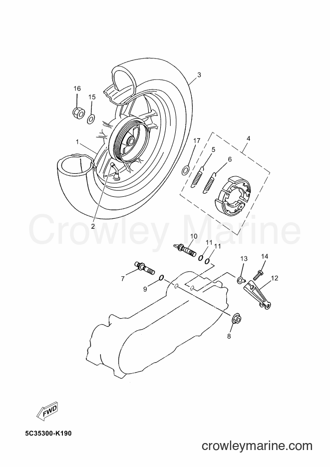 Yamaha Motors YN50F (2AC2) [020] - REAR WHEEL