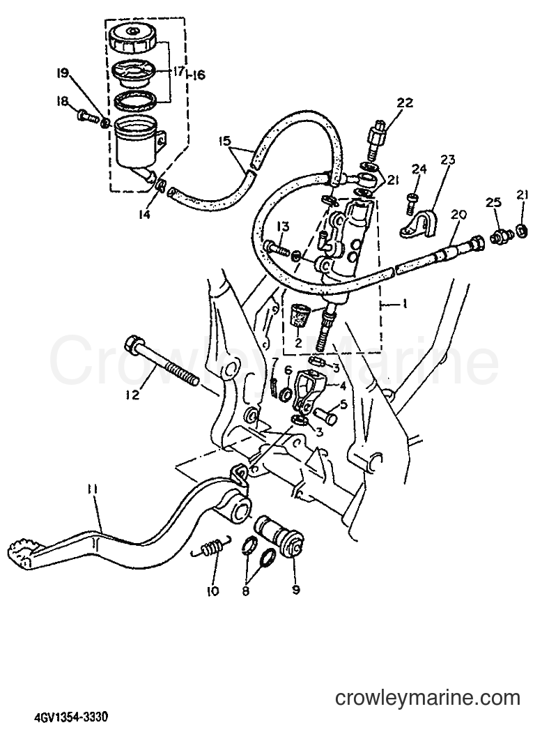 1994 Dirt Bike TT600E - TT600E (4GV2) [999] - REAR MASTER CYLINDER