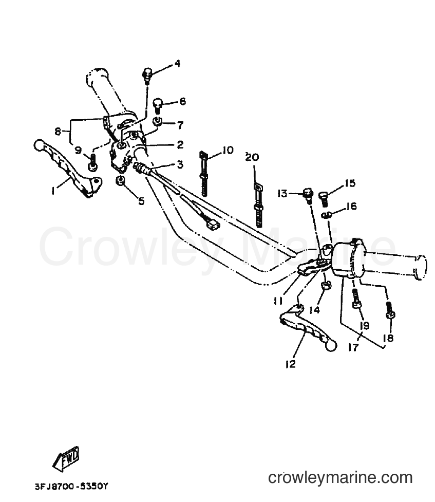 1995 Dirt Bike DT175 - DT175 (3FJ8) [010] - HANDLE SWITCH & LEVER