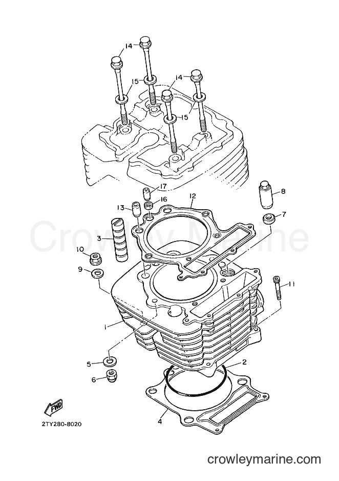 1990 Dirt Bike XT600E - XT600E (3UY1) [010] - CYLINDER