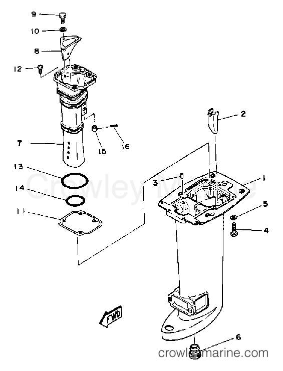 Yamaha Motors C30ELRQ - UPPER CASING