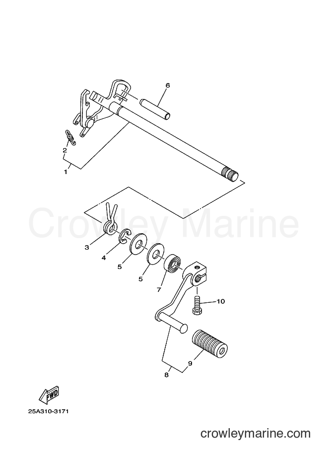 2005 Dirt Bike TW200E - TW200E (3XTF) [010] - SHIFT SHAFT