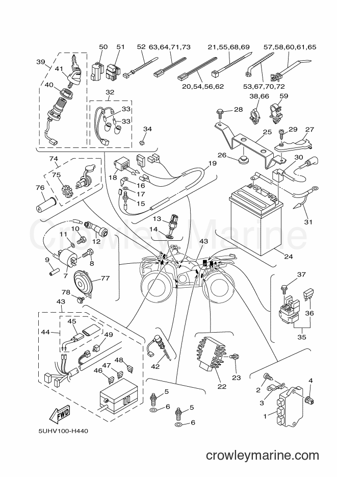 2009 ATV YFM350FWA - YFM350FWA (5UHV) [010] - ELECTRICAL 1