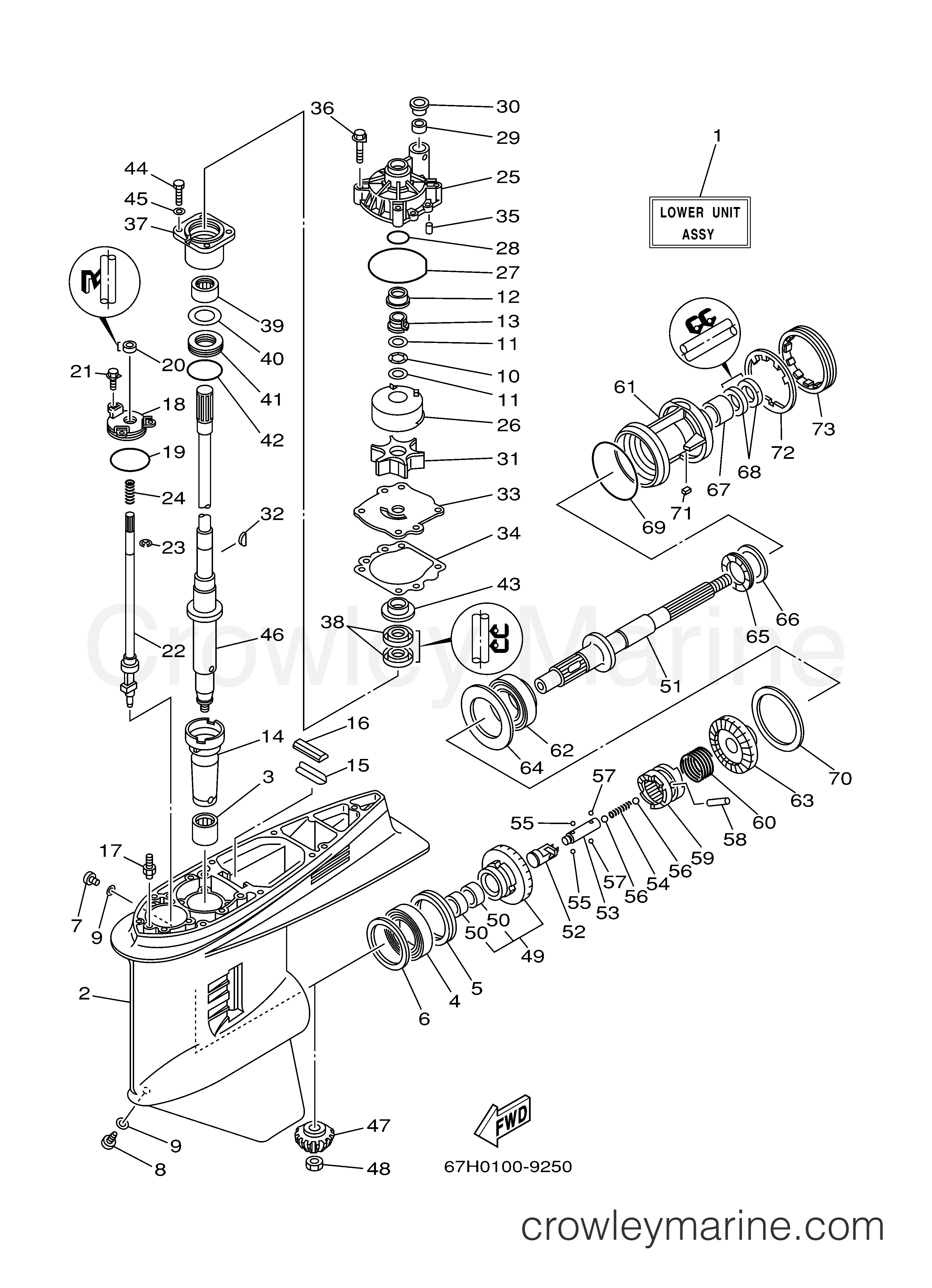 Yamaha Motors LX200TXRCX - LOWER CASING DRIVE 3