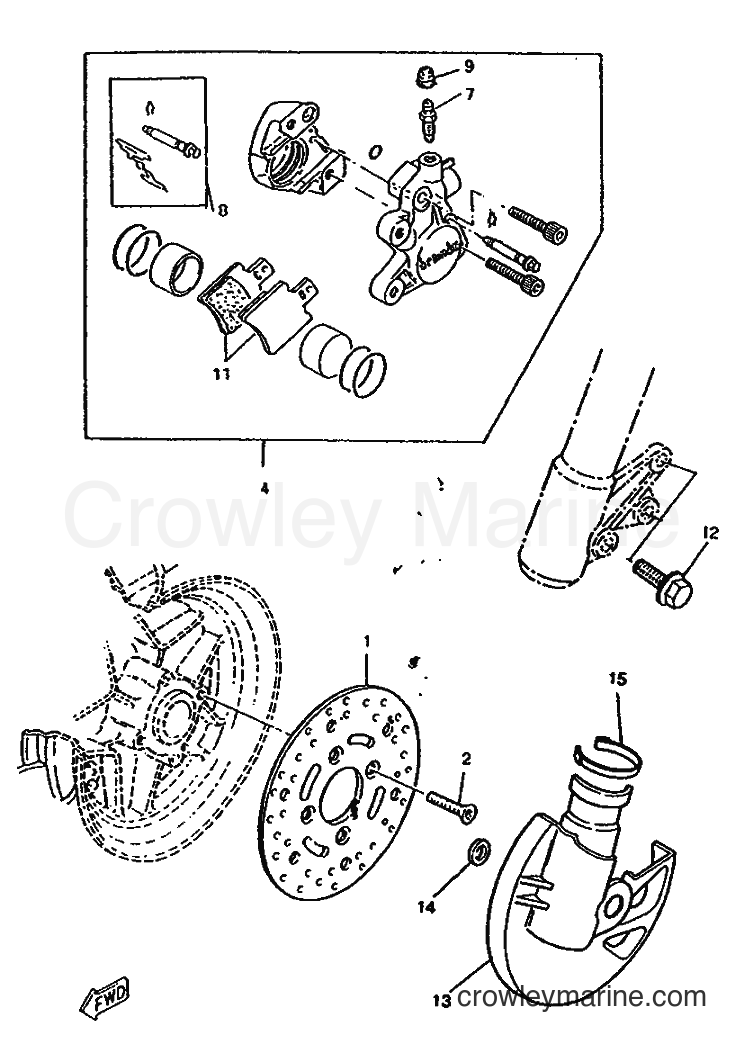 1996 Scooter CW50RSX - CW50RSX (4YC1) [999] - FRONT BRAKE