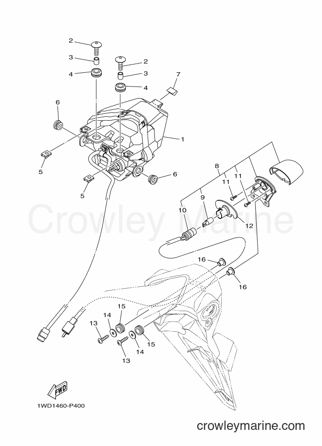 2018 Street Bike MTN320-A - MTN320-A (B9A1) [050] - TAILLIGHT