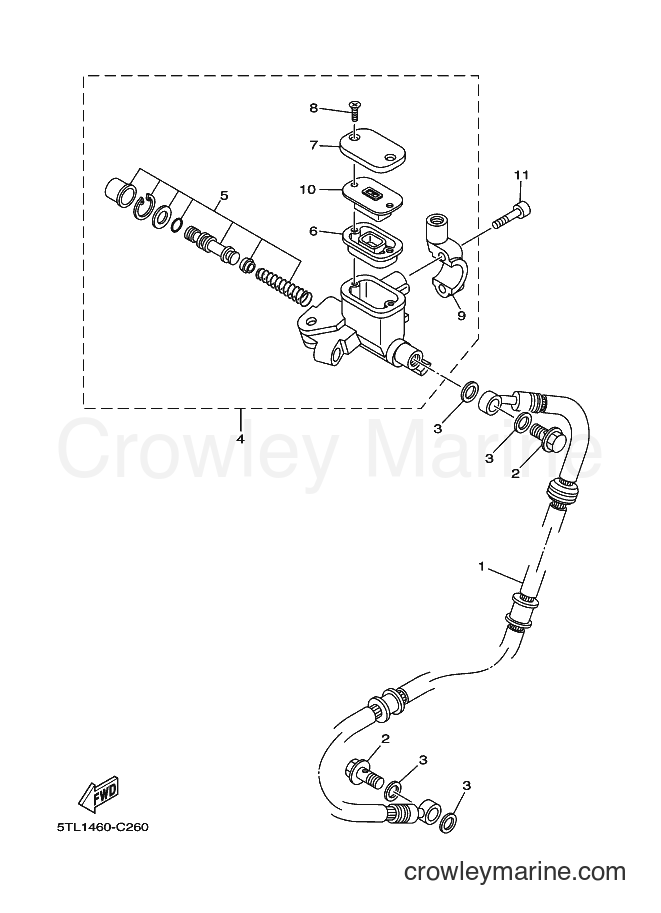 Yamaha Motors AL115 (5WP8) [010] - FRONT MASTER CYLINDER