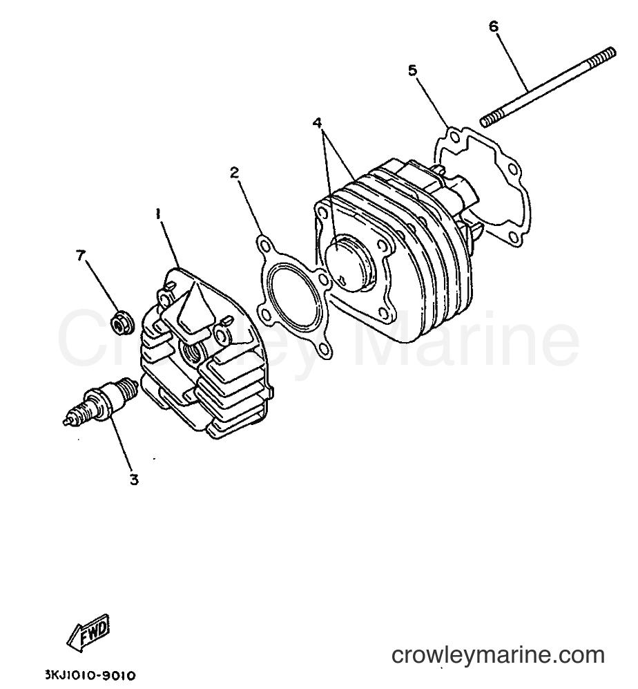1995 Scooter YE50 - YE50 (4LN3) [999] - CYLINDER