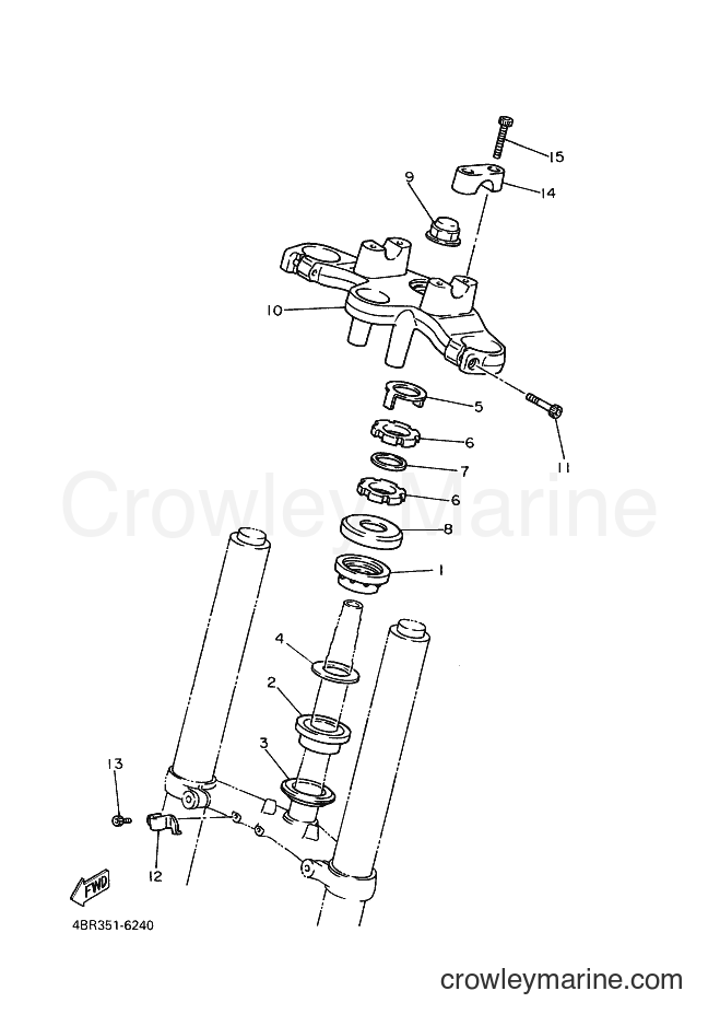 Yamaha Motors XJ600S (4LX4) [010] - STEERING