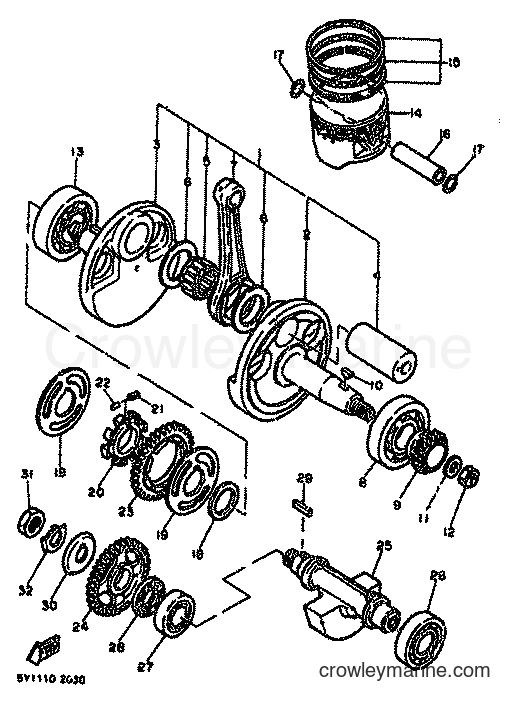 1982 Dirt Bike XT550 - XT550 (5Y3) [999] - CRANKSHAFT & PISTON