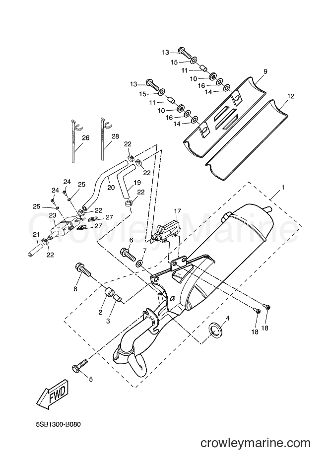 2003 Scooter YQ50 - YQ50 (5SB2) [010] - EXHAUST