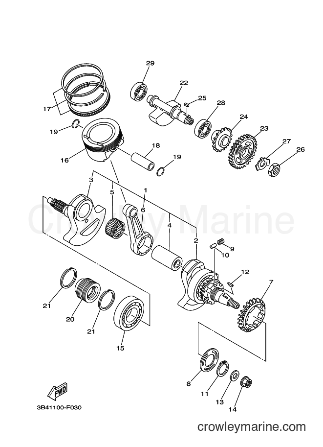 2008 ATV YFM700FWA - YFM700FWA (5C06) [010] - CRANKSHAFT & PISTON