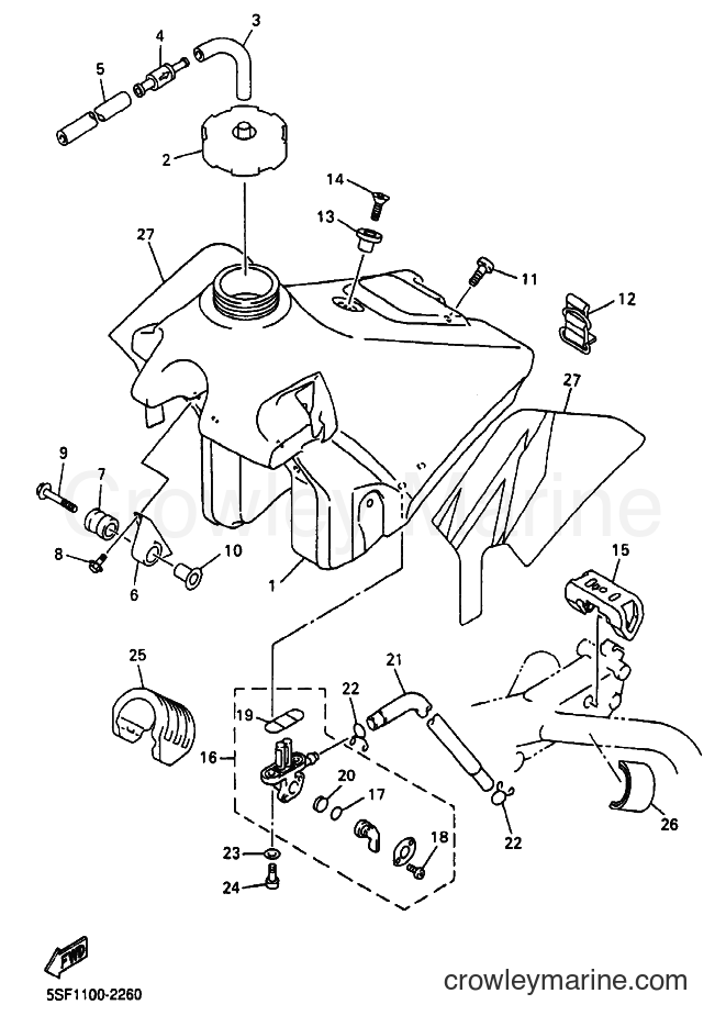 2002 Dirt Bike YZ426F - YZ426F (5SF2) [090] - FUEL TANK