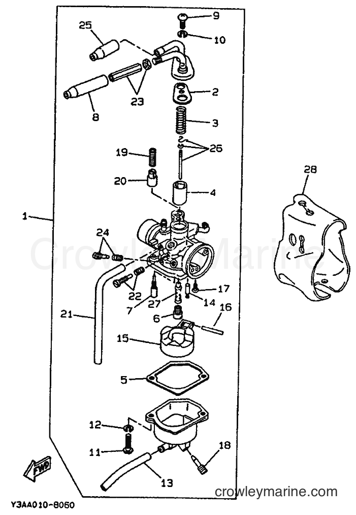 1995 Scooter CW50 - CW50 (3WV7) [999] - CARBURETOR