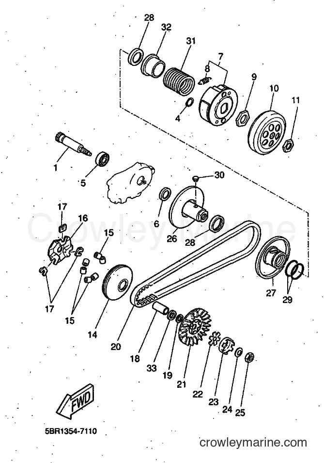 1998 Scooter YQ50 - YQ50 (5DP2) [999] - CLUTCH