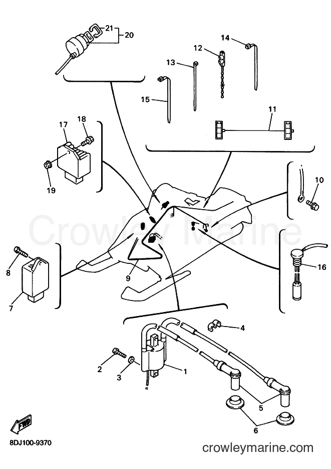 1999 Snowmobile PZ500 - PZ500 (8DJ1) [020] - ELECTRICAL 1