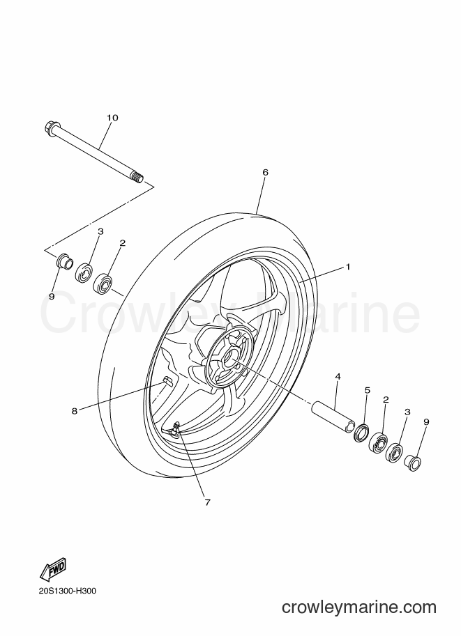2012 Street Bike XJ6F - XJ6F (36PM) [010] - FRONT WHEEL