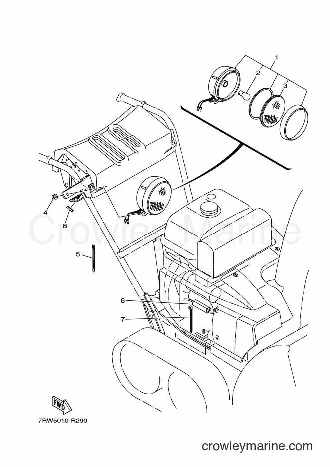 Yamaha Motors YT1070 (7RW5) [010] - HEADLIGHT