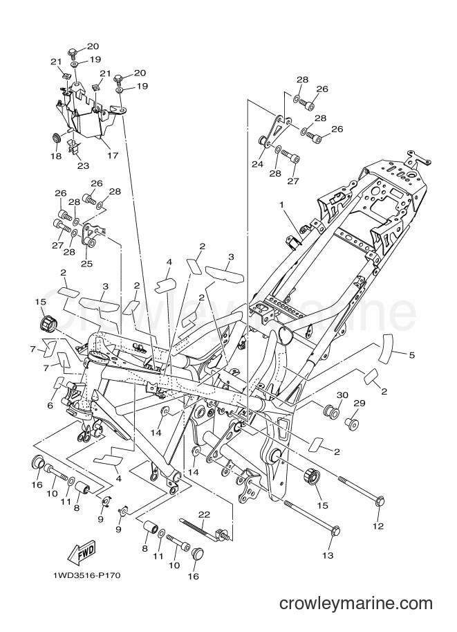 2017 Sport Bike YZF-R25 - YZF-R25 (1WDE) [010] - FRAME