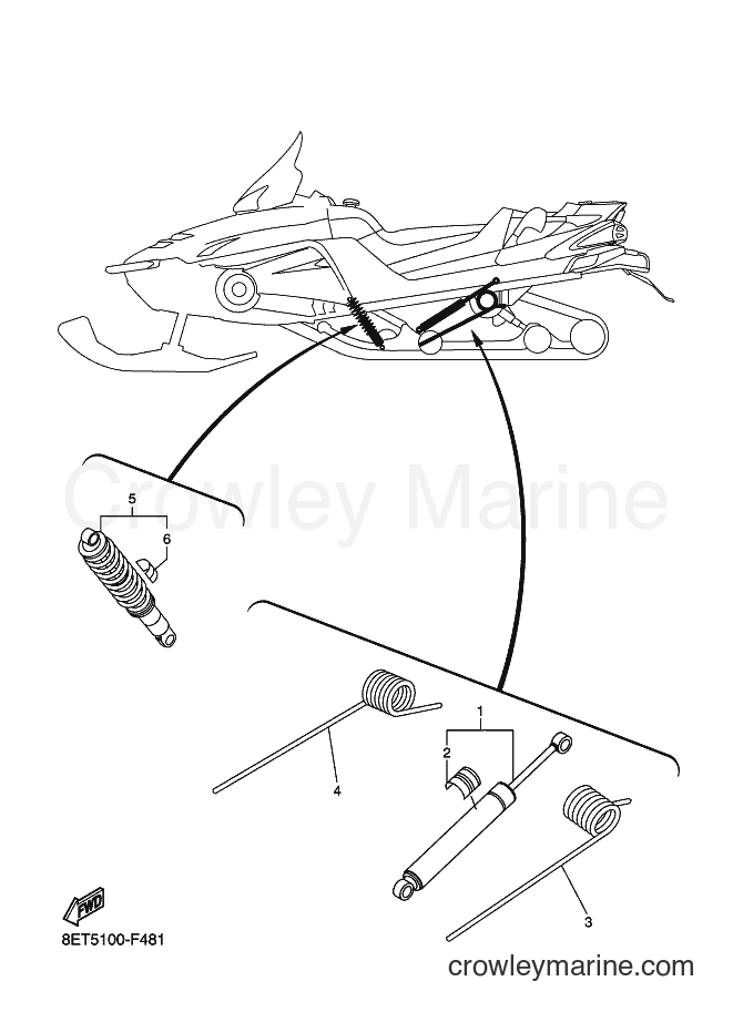 2007 Snowmobile RS10VT - RS10VT (8ET6) [010] - ALTERNATE REAR SUSPENSION