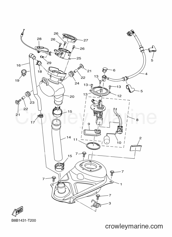 Yamaha Motors LTF125-I (B8B1) [010] - FUEL TANK
