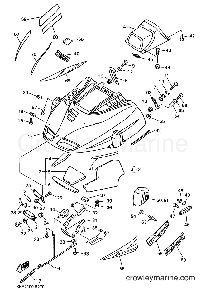 1995 Snowmobile ET410TR - ET410TR (8BY2) [020] - SHROUD