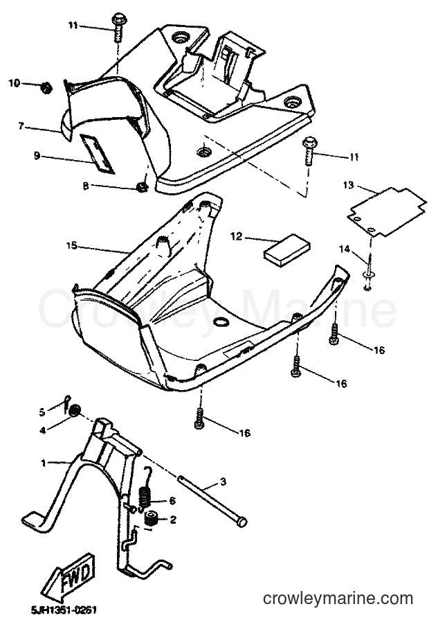 2001 Scooter EW50 - EW50 (5LH3) [010] - STAND & FOOTREST