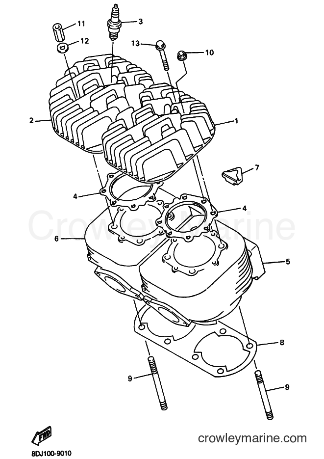 2001 Snowmobile PZ500LT - PZ500LT (8EG2) [030] - CYLINDER HEAD