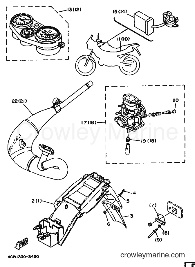 Yamaha Motors TDR125 (4GW4) [020] - ALTERNATE FOR CHASSIS